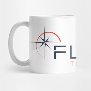 FlareTX Logo on Light Background (Navy Orange) Mug